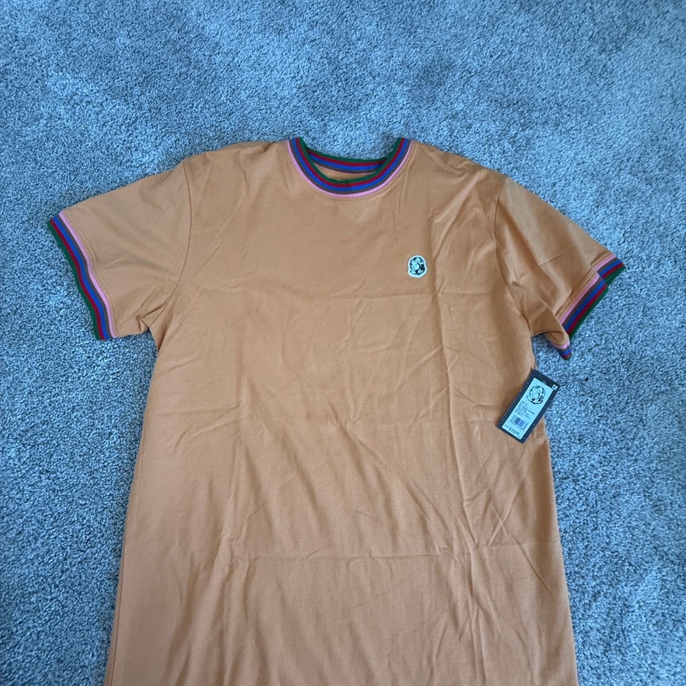 Billionaire Boys Club Orange Tee with Multicolor Trim